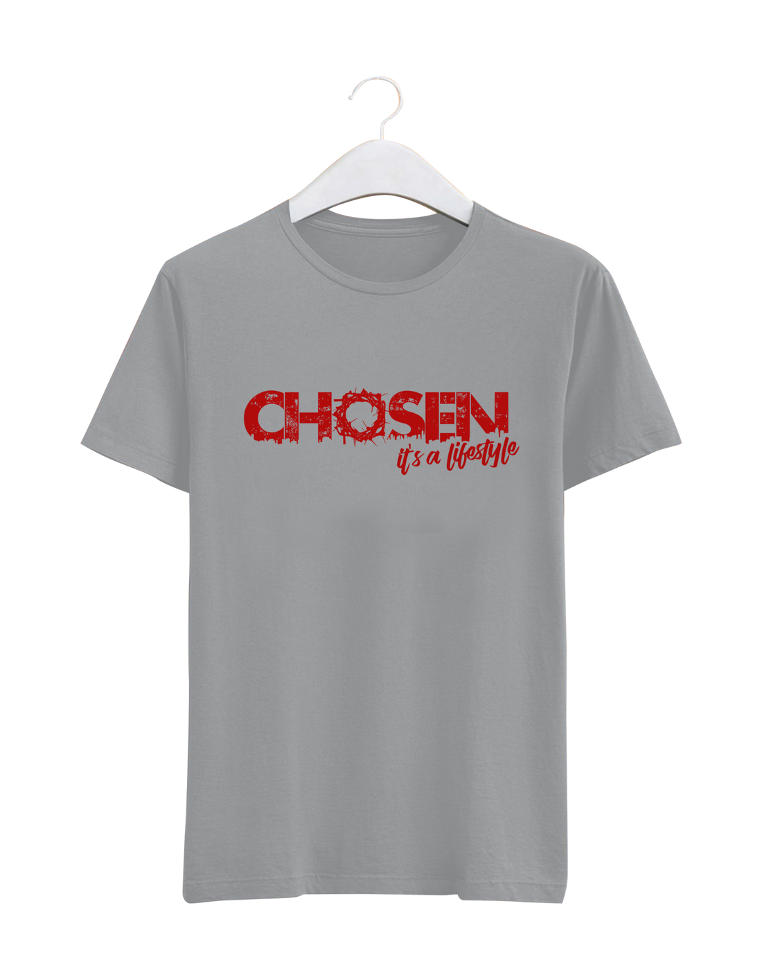 “Chosen” T-Shirt (Grey/Red)