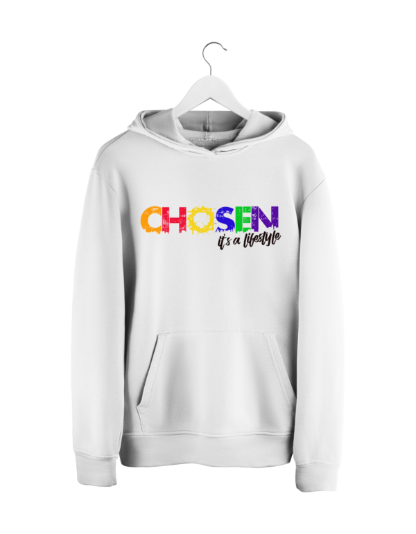 Chosen Rainbow Hoodie White